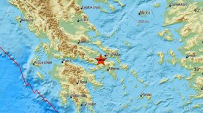 Землетрясение произошло в Греции