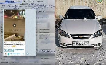 В Ташкенте 21-летний водитель пытался скрыться на Lacetti от инспектора ДПС задним ходом