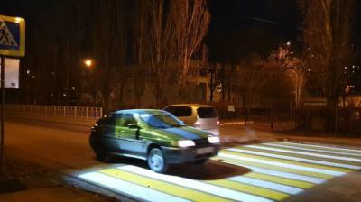 В Воронеже появился «светящийся» пешеходный переход
