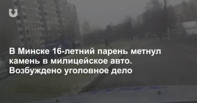 В Минске 16-летний парень метнул камень в милицейское авто. Возбуждено уголовное дело