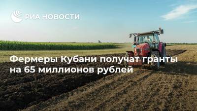 Фермеры Кубани получат гранты на 65 миллионов рублей