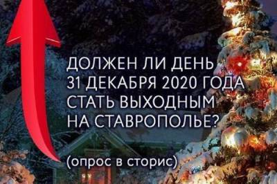 На Ставрополье статус 31 декабря определят местные жители