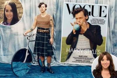 Британский певец появился на страницах Vogue в женской одежде