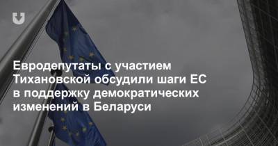 Евродепутаты с участием Тихановской обсудили шаги ЕС в поддержку демократических изменений в Беларуси