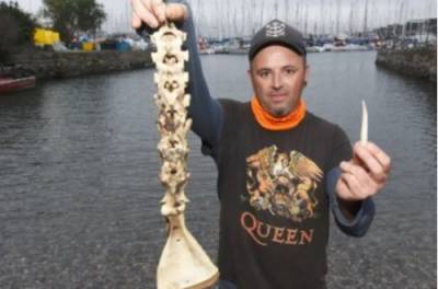 Житель Британии обнаружил на пляже "скелет русалки"