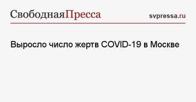 Выросло число жертв COVID-19 в Москве