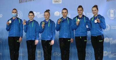 Женская сборная Украины впервые в истории стала чемпионом Европы по спортивной гимнастике