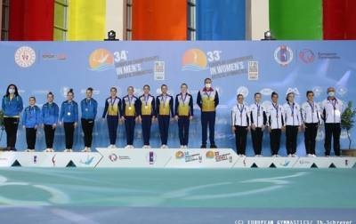 Украинские юниорки завоевали серебро на чемпионате Европы по спортивной гимнастике