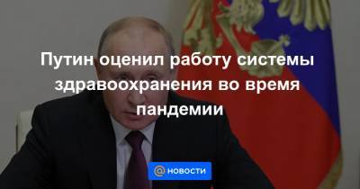 Путин оценил работу системы здравоохранения во время пандемии
