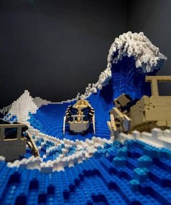 «Большая волна в Канагаве» из деталей LEGO