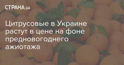 Цитрусовые в Украине растут в цене на фоне предновогоднего ажиотажа