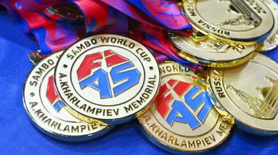 Белорусские самбисты выиграли семь медалей на этапе Кубка мира "Мемориал Харлампиева"