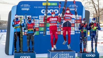 Сплав золота и серебра: российские лыжники выиграли две медали в командном спринте на этапе КМ в Дрездене