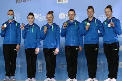 Украинские гимнастки впервые в истории выиграли чемпионат Европы