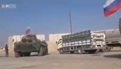 В Сирии колонна российской военной техники зашла в город, который атакует Турция