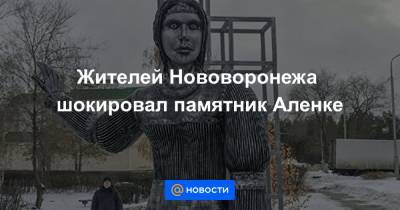 Жителей Нововоронежа шокировал памятник Аленке - news.mail.ru - Нововоронеж