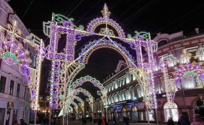 Сегодня в Казани включат новогоднюю иллюминацию