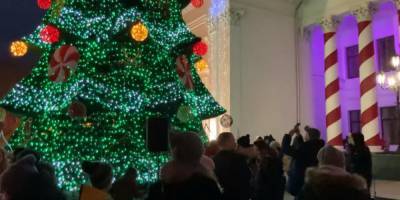 В Одессе во время открытия новогодней елки включили русский шансон — видео