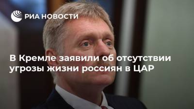 В Кремле заявили об отсутствии угрозы жизни россиян в ЦАР