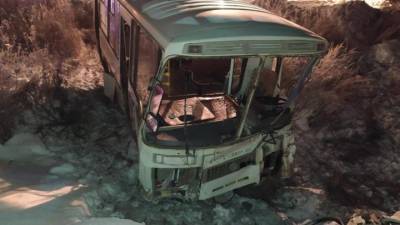 Момент столкновения автобуса и фуры в Удмуртии попал на видео