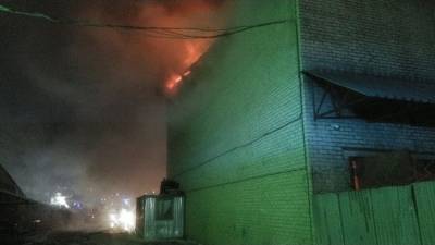 Пожар произошел на складе в Подмосковье