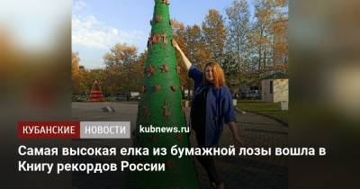 Самая высокая елка из бумажной лозы вошла в Книгу рекордов России
