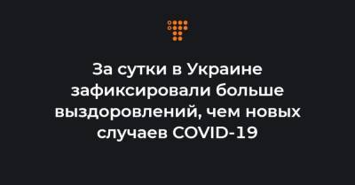 За сутки в Украине зафиксировали больше выздоровлений, чем новых случаев COVID-19