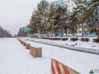 В Уфе на закрытой на реконструкцию улице Комсомольской частично запустили движение