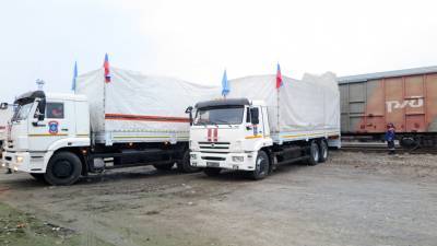 МЧС России отправило в Нагорный Карабах 35 вагонов с гуманитарными грузами
