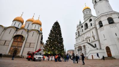 Главную Кремлевскую елку подготовили к Новому году