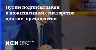 Владимир Путин - Дмитрий Медведев - Путин подписал закон о пожизненном сенаторстве для экс-президентов - nsn.fm