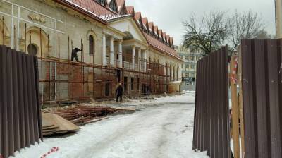 В Воронеже при капремонте уничтожили лепнину на фасаде театра кукол