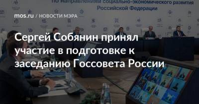 Сергей Собянин принял участие в подготовке к заседанию Госсовета России