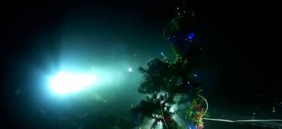В Крыму дайверы зажгли на дне Чёрного моря новогоднюю ёлку