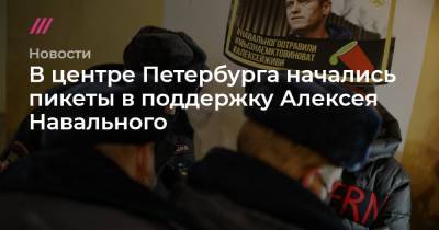 В центре Петербурга начались пикеты в поддержку Алексея Навального