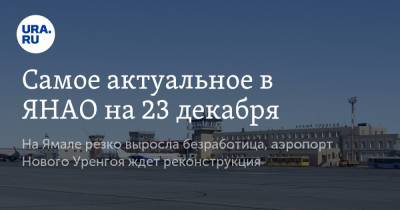 Самое актуальное в ЯНАО на 23 декабря. На Ямале резко выросла безработица, аэропорт Нового Уренгоя ждет реконструкция