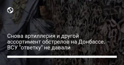 Снова артиллерия и другой ассортимент обстрелов на Донбассе. ВСУ "ответку" не давали