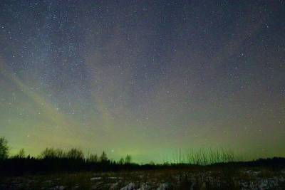 В небе над Тверской областью сфотографировали северное сияние