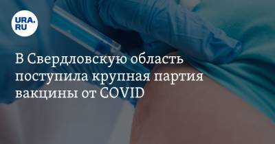 В Свердловскую область поступила крупная партия вакцины от COVID