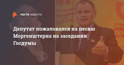 Депутат пожаловался на песню Моргенштерна на заседании Госдумы