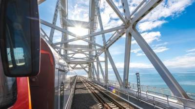 Поезда через Крымский мост перевезли за год миллион пассажиров