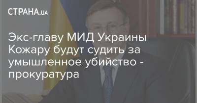 Экс-главу МИД Украины Кожару будут судить за умышленное убийство - прокуратура