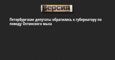 Петербургские депутаты обратились к губернатору по поводу Охтинского мыса