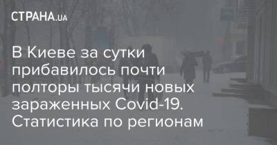 В Киеве за сутки прибавилось почти полторы тысячи новых зараженных Covid-19. Статистика по регионам