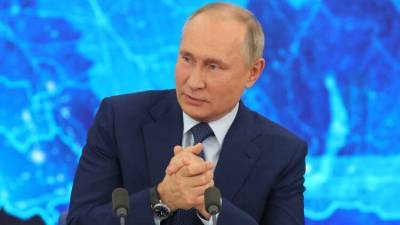 Украинский телеканал наказали за показ пресс-конференции Путина