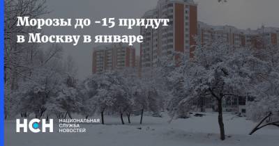 Морозы до -15 придут в Москву в январе