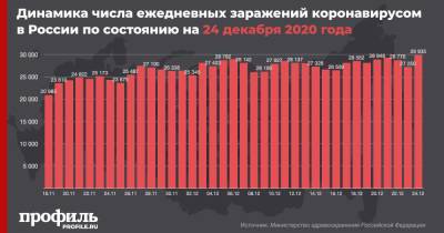 В России за последние сутки выявили рекордные 29935 случаев COVID-19