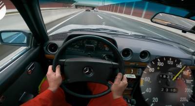 36-летний Mercedes 280 CE разогнали до "максималки" на немецком автобане, видео