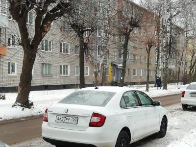Рязанцев просят убрать машины с парковки на улице Шевченко для сноса аварийного дерева