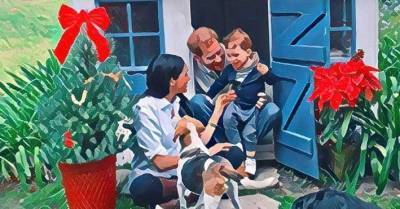 Меган Маркл и принц Гарри отфотошопили рождественский портрет, и их стыдят хейтеры
